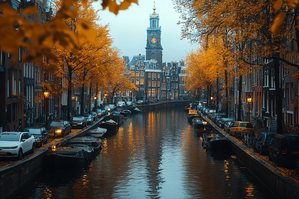 Amsterdam Netherlands city top view