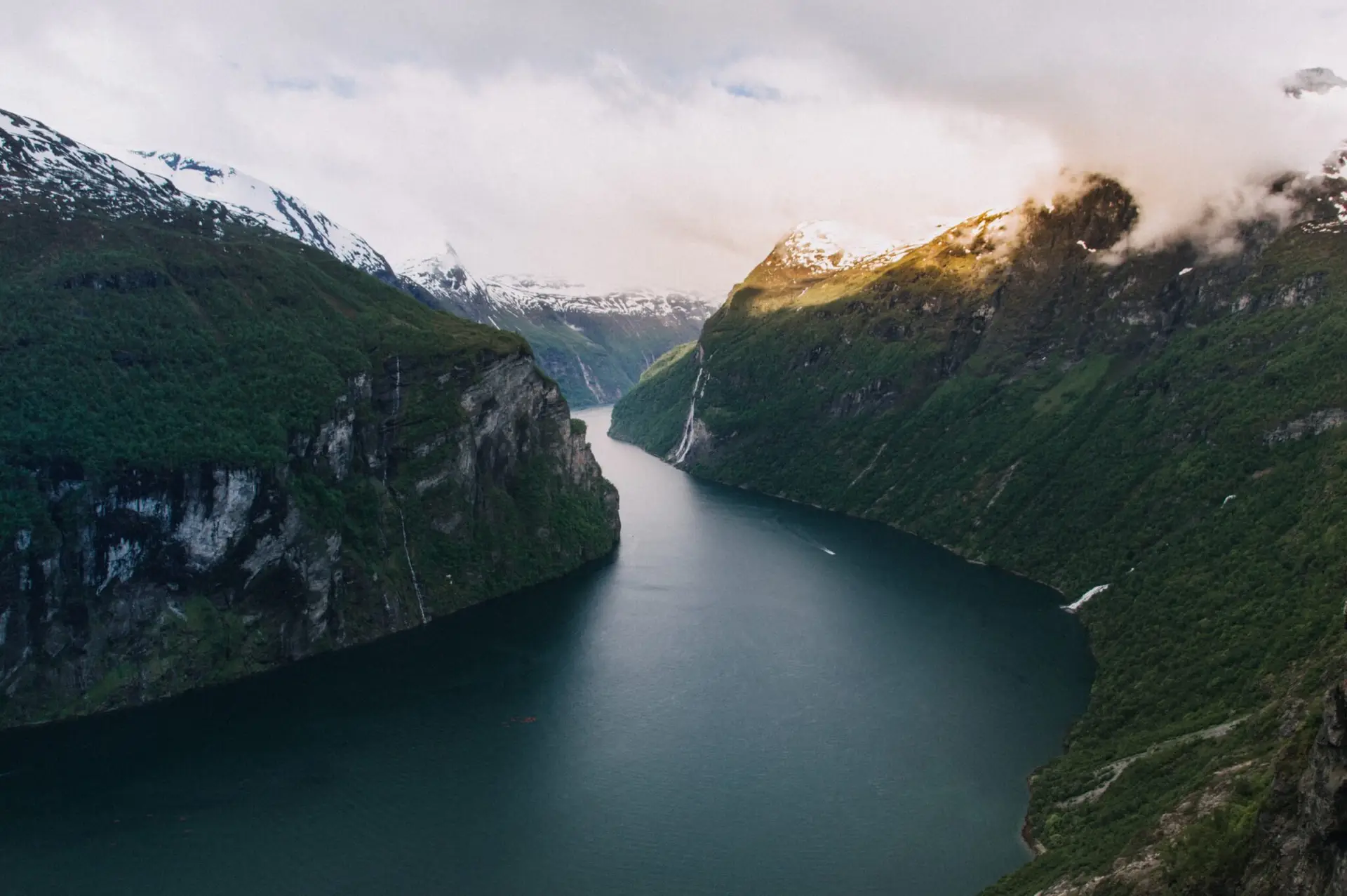 Geirangerfjord range in Norway