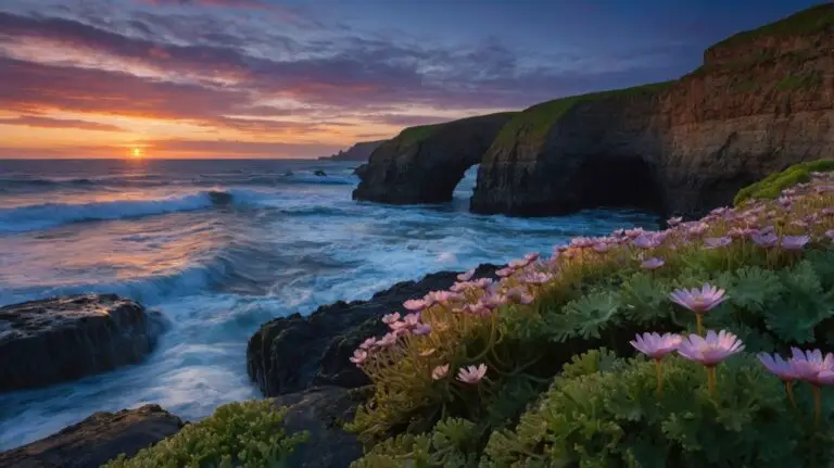 sunset-over-coastal-cliffs-with-vibrant-flowers